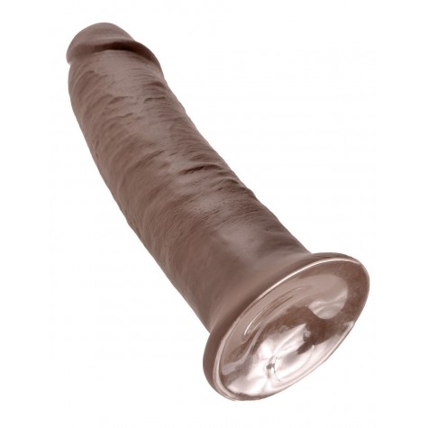 Коричневый фаллос-гигант 10" Cock - 25,4 см.